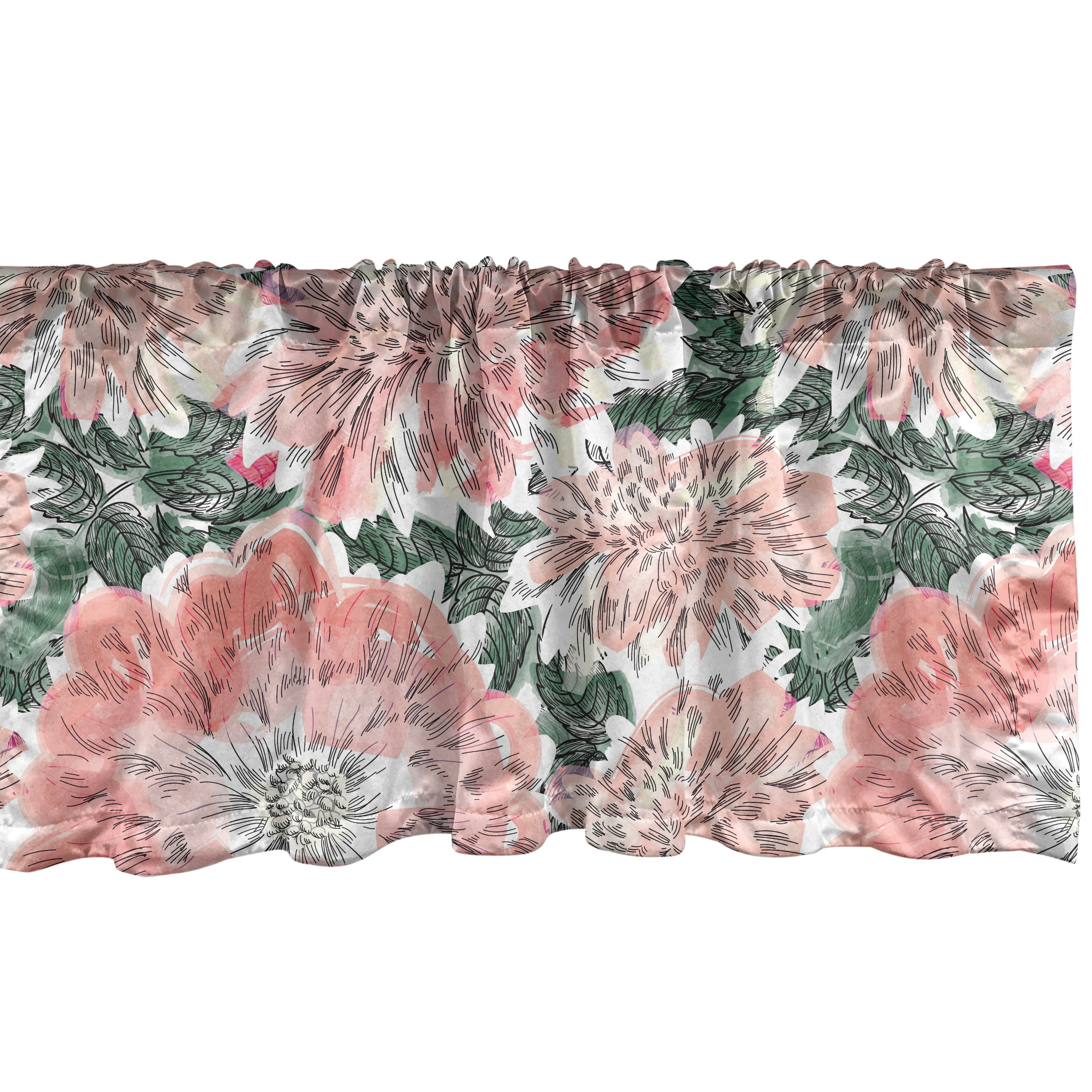 Serene Hibiscus Garden WN1906050CL Quilted Valance