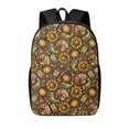 Chrysanthemum turkey Backpack for School, 17 Inches Lightweight Laptop