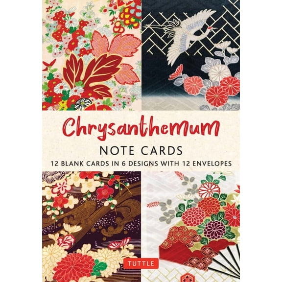 Chrysanthemums, 12 Note Cards: 12 Blank Cards in 6 Lovely Designs (2 Each) with 12 Patterned Envelopes (Other)