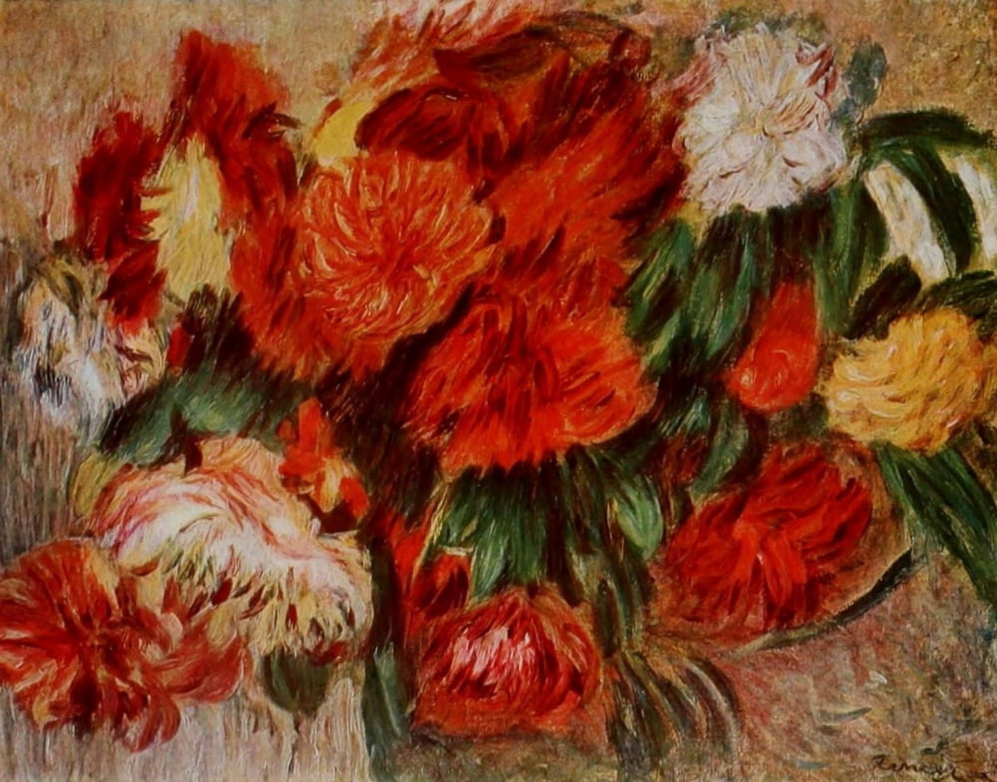 Chrysanthemums Canvas Art - Pierre-Auguste Renoir (18 x 24)