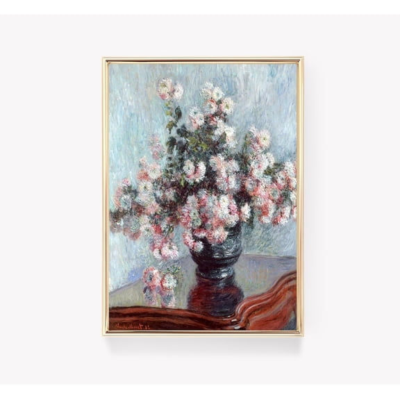 Chrysanthemums Claude Monet Print Flower Artwork Art