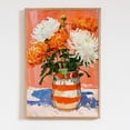 Chrysanthemums In Matisse Style Bright Floral Hand Painted Vintage ...