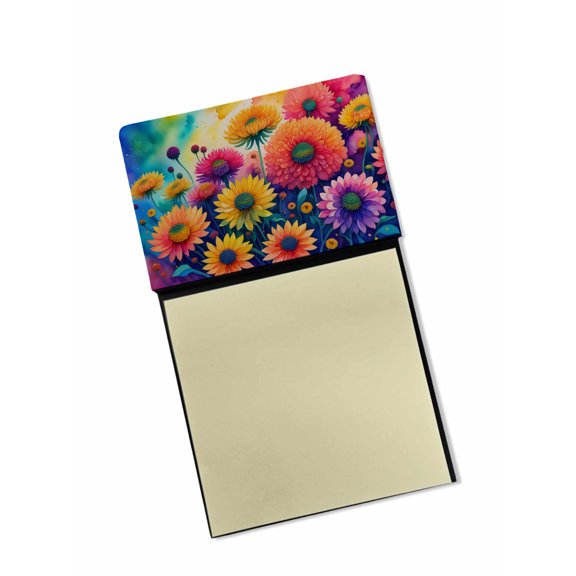 Chrysanthemums in Color Sticky Note Holder 3.25 in x 5.25 in