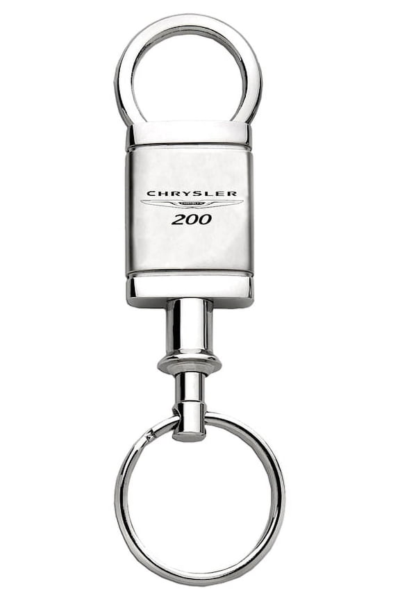 Chrysler 200 Satin Chrome Valet Key Chain (Silver)
