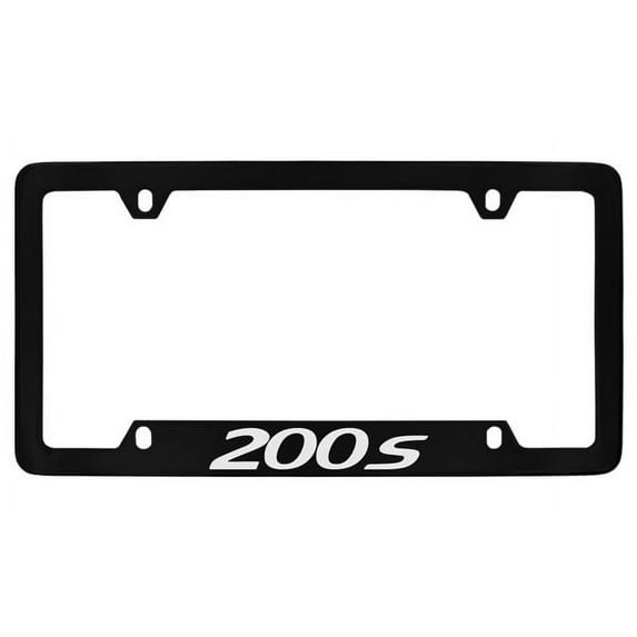 Chrysler 200s Black Coated Metal Bottom Engraved License Plate Frame Holder