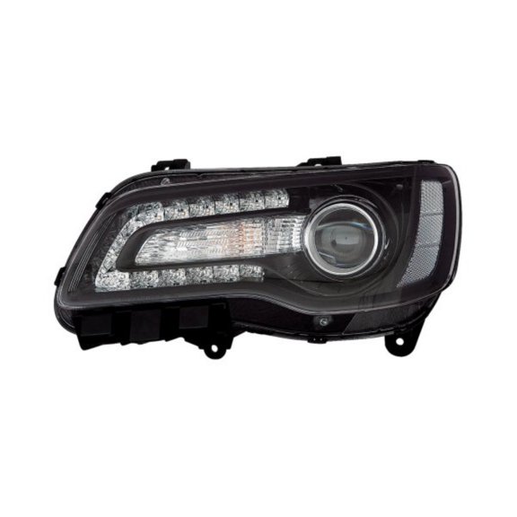 For Chrysler 300 2018 2019 2020 2021 Driver Side Headlight | Code LMC/MFA| Projector | Black Bezel | CAPA | 68402949AA | CH2502331