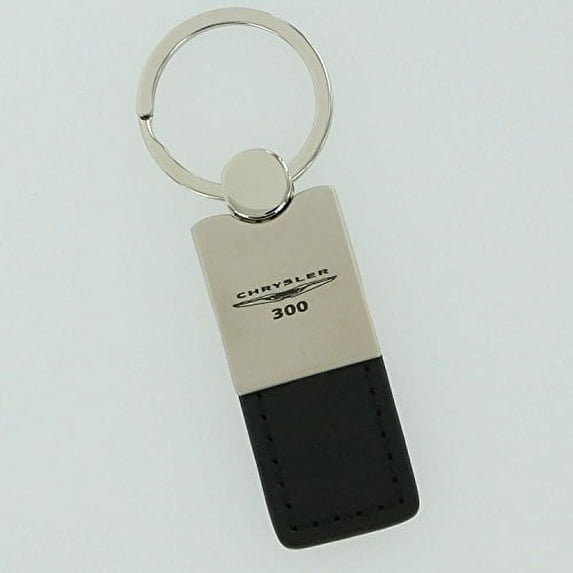 Chrysler 300 Keychain & Keyring - Duo Premium Black Leather