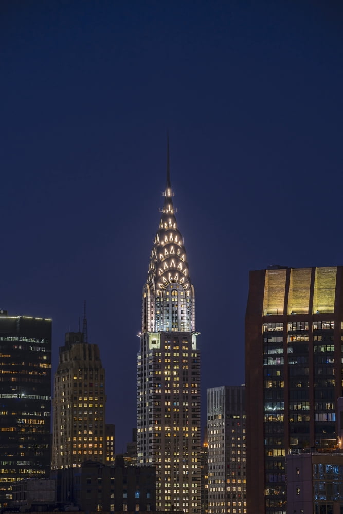 Chrysler Building at twilight New York City New York United States of America Canvas Art - F M Kearney Design Pics (12 x 19)