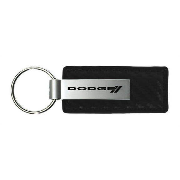 Chrysler Carbon Fiber Leather Key Chain (Black)