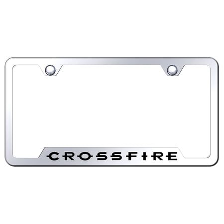 Chrysler Crossfire Laser Etched Logo Cut-Out License Plate Frame (Chrome)