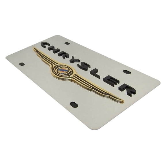 Chrysler Dual Logo License Plate (Chrome)