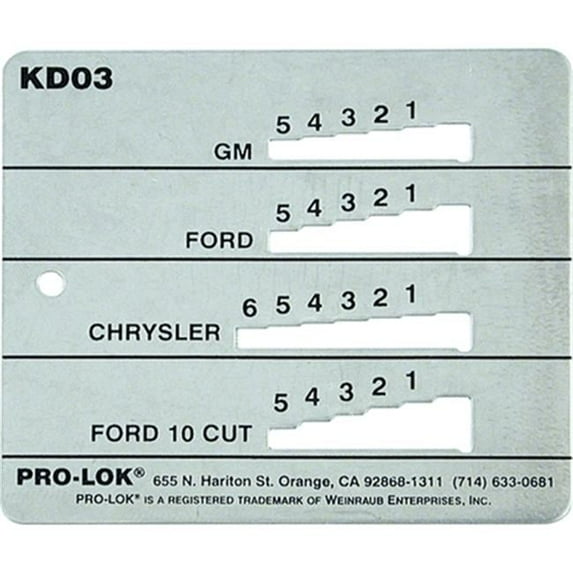 Chrysler Ford & Ford 10-Cut Key Decoder