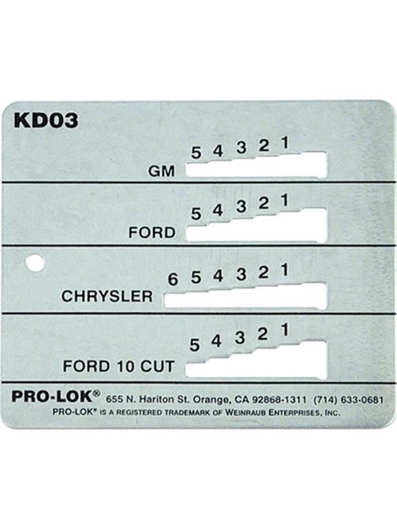 Chrysler Ford & Ford 10-Cut Key Decoder