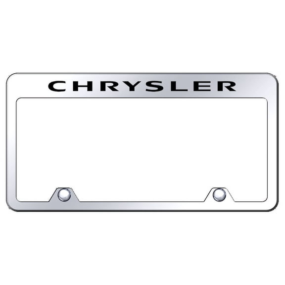 Chrysler Laser Etched Logo Stainless Steel Truck License Plate Frame (Chrome)