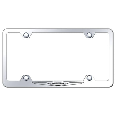 Chrysler Laser Etched Logo Wide Body License Plate Frame (Chrome)