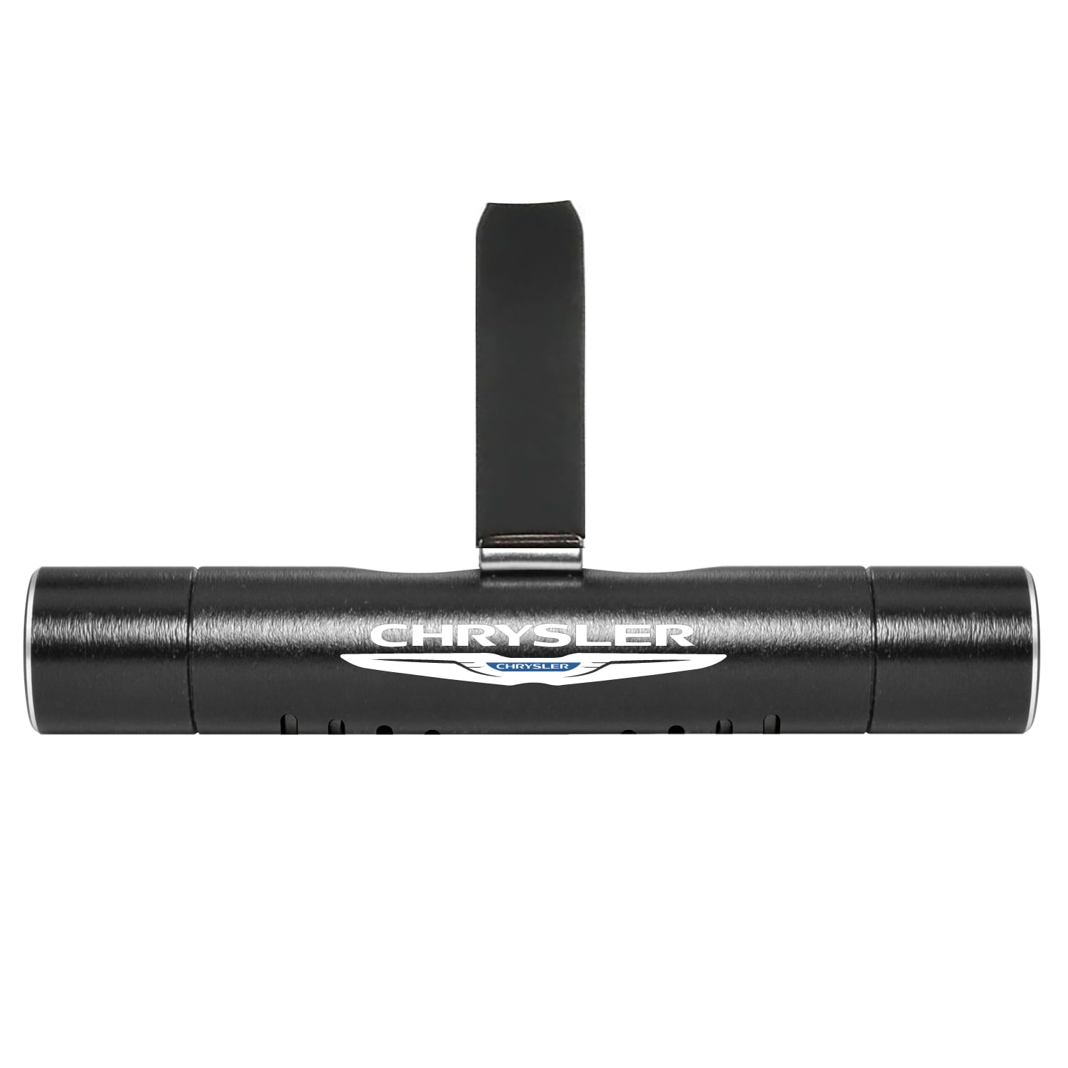 Chrysler Logo Car AC Vent Air Freshener Black Clip with adjustable window and 10 Refill Sticks