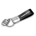 thumbnail image 1 of Chrysler Logo Genuine Black Leather Strap Loop Key Chain Keychain, 1 of 5