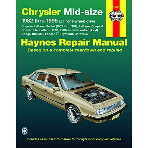 Pre-Owned Chrysler Mid-size FWD (82-95) Haynes Repair Manual (Paperback) 1563921960