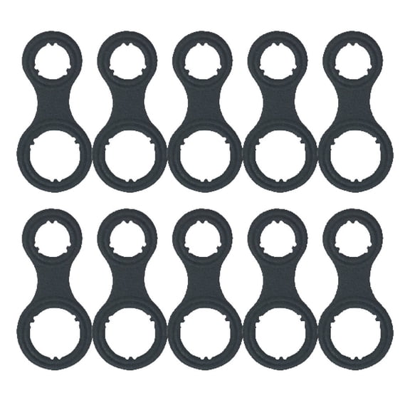 For Chrysler New Yorker 1990 91 92 93 94 95 1996 A/C Compressor Gaskets | With TXV to Evaporator Gold to Black Valve | Pack of 10 | Replacement For FJC4166, ACX010533