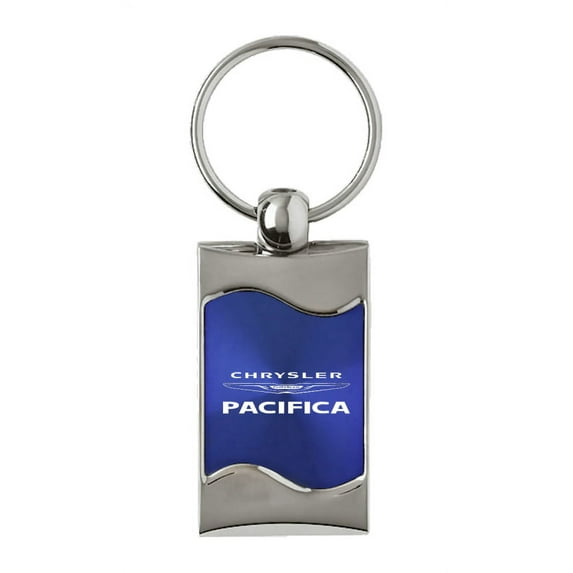 Chrysler Pacifica Rectangular Wave Key Ring (Blue)