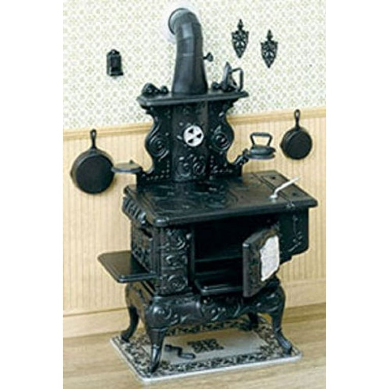 Chrysnbon Handley House Dollhouse Miniature Cook Stove And Accessories Kit  Toys_And_Games 