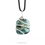 Chrysocolla Necklace for Women - Handmade Genuine Healing Crystal Pendant, Spiritual & Emotional Balance, Aligns Throat & Heart Chakras, Birthstone for September - Crystal Gifts for Women