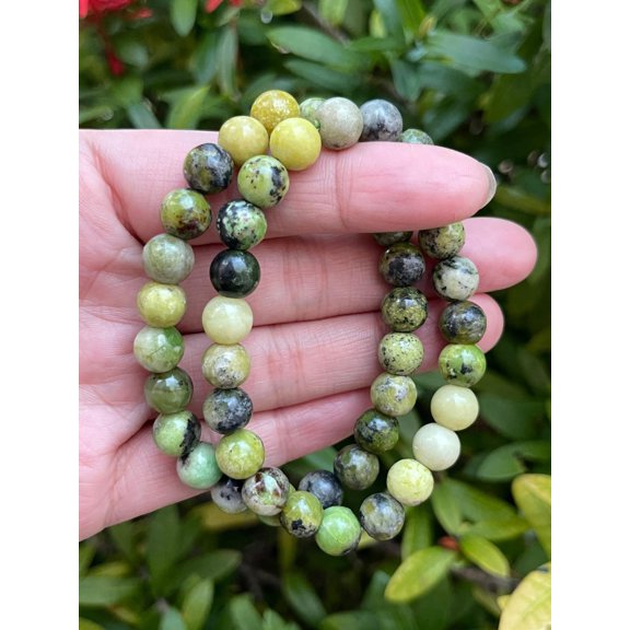 Chrysoprase Crystal Bead Bracelet 8mm, Wholesale Genuine Chrysoprase Stretch Gemstone Bracelet, Gift for Men & Women (1)