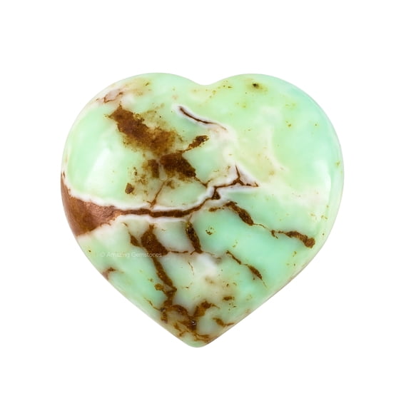 Chrysoprase Crystal Heart