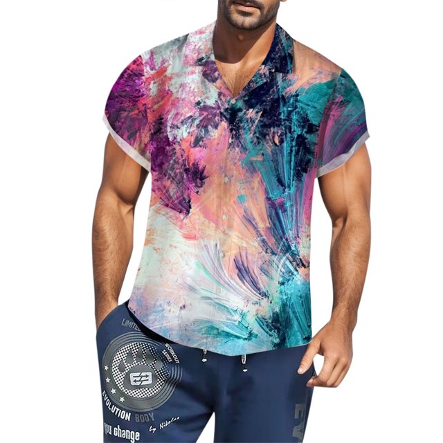 Chu Chu 2023 Summer New Casual Personality Male Beach Outdoor Printed