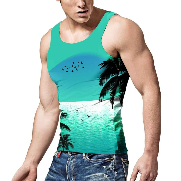 Chu Chu Halter Top Vacation Tank Tops for Men Usa Tank Tops for Men Sports Tank Top Men Pool Shirts for Men Workout Clothes for Men Walmart