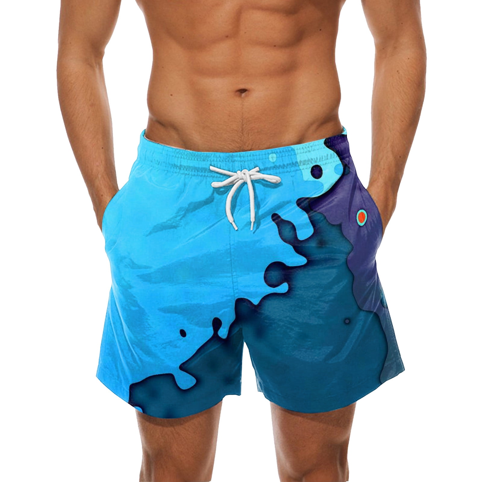 Chu Chu Lined Swim Trunks For Men White Beach Shorts Men Short Pants For Men Man Shorts Swim