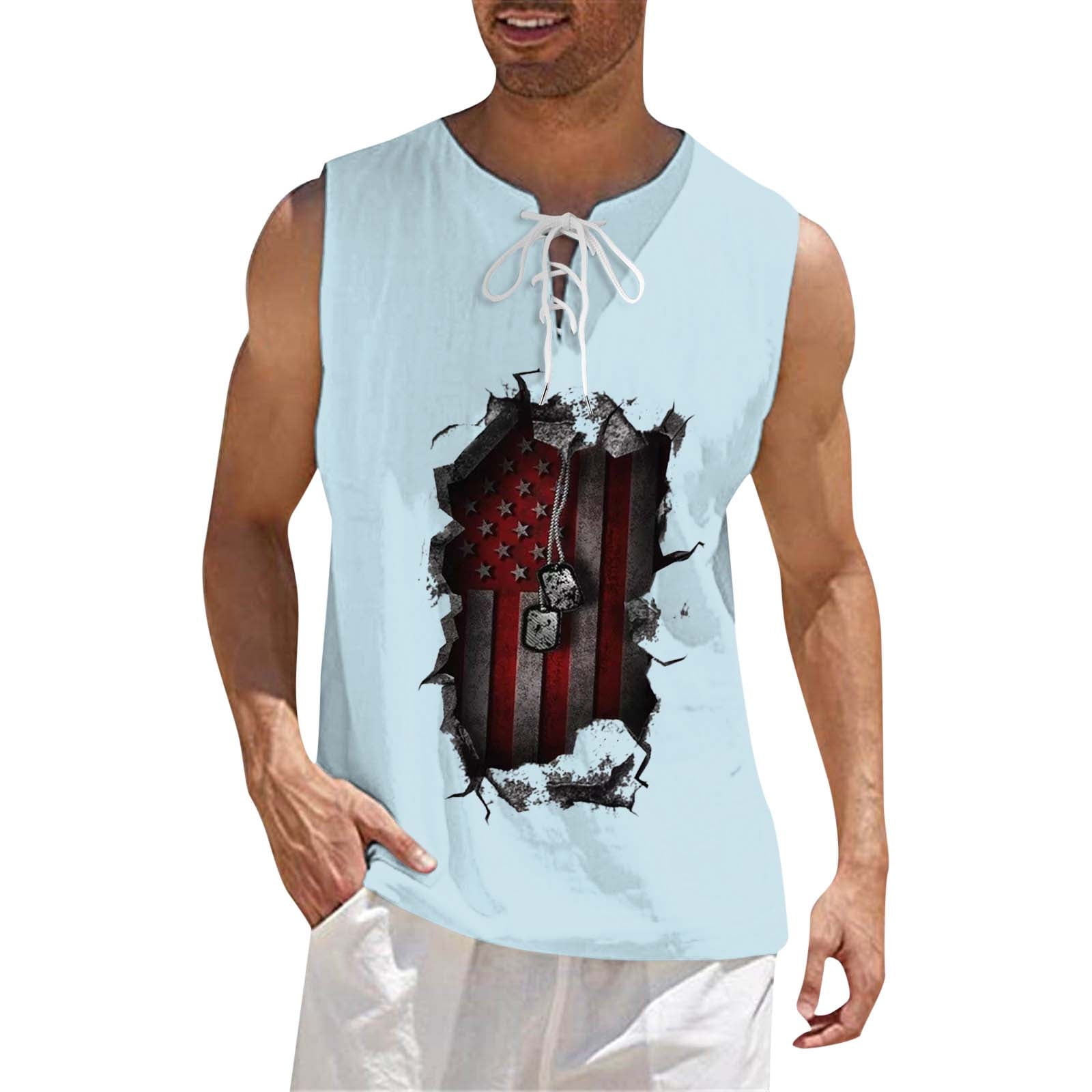 Chu Chu Men 4Th Of July Tank Top Muscle Shirts For Men Graphic Funny