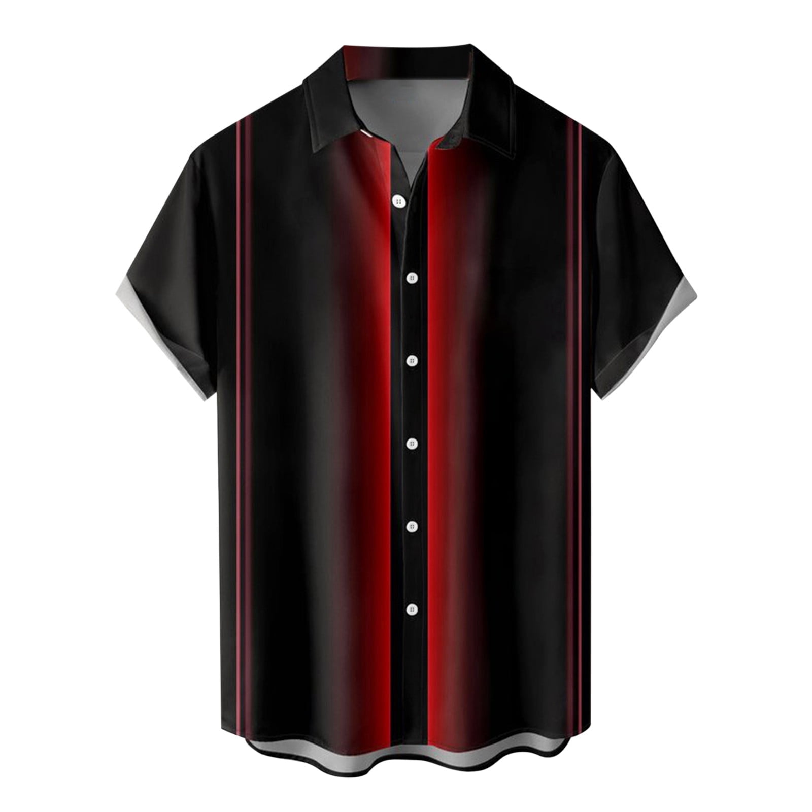 Chu Chu Men's Short Sleeved Shirt Casual Striped Shirt Men's Short 