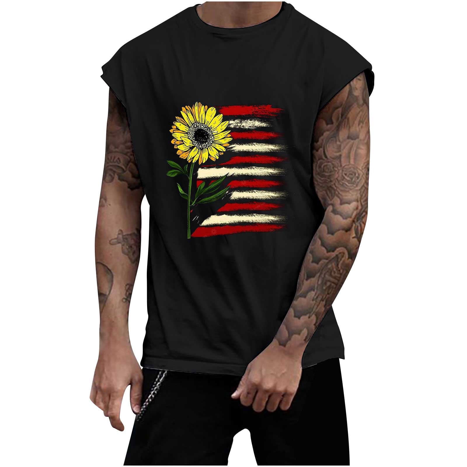 Chu Chu Muscle Tank Mens Tanks for Beach Big and Tall Tank Top Workout