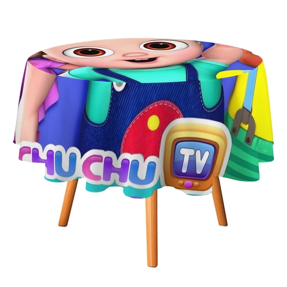 Chu Chu TV-Theme Round tablecloth has an iconic print, fits most tables, and is easy to care for perfect gifts for fans friends and family.diameter60''(152cm)