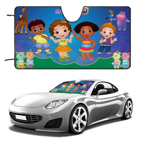 Chu Chu TV-theme Windshield Sun Shade Front Protector Folding Car Sun Visor Blocks Uv Rays Keeps Your Vehicle Cool52in*28in(130cm*70cm)