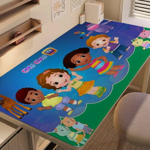 Chu Chu TV-themed extra-large Non-Slip Base leather Desk Table matversatile for computer desks, dining tables, and more.12"x24"(30X60cm