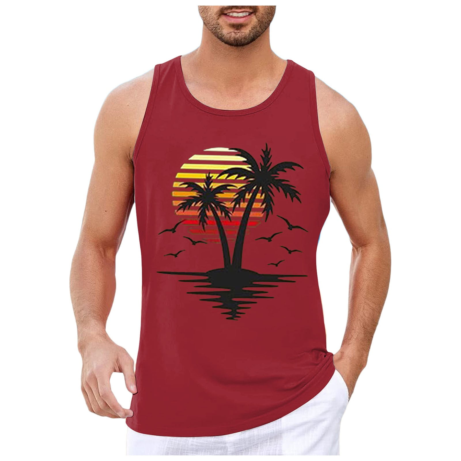 Chu Chu Graphic Tank Tops For Men Colored Tank Tops For Men Athletic