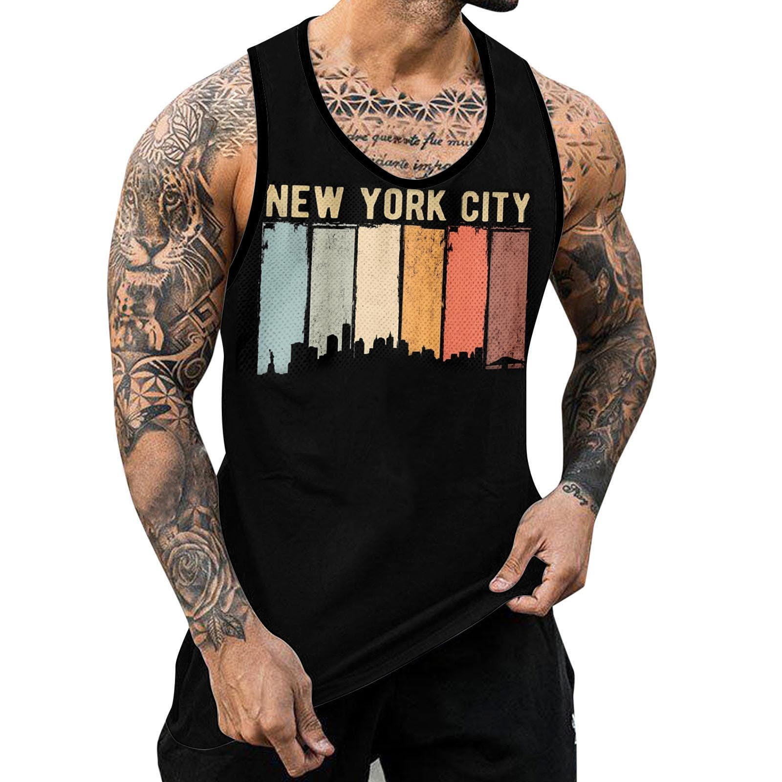 Chu Chu Men'S Clearance Mans Graphic Tank Tops Mens Muscle Tank Top
