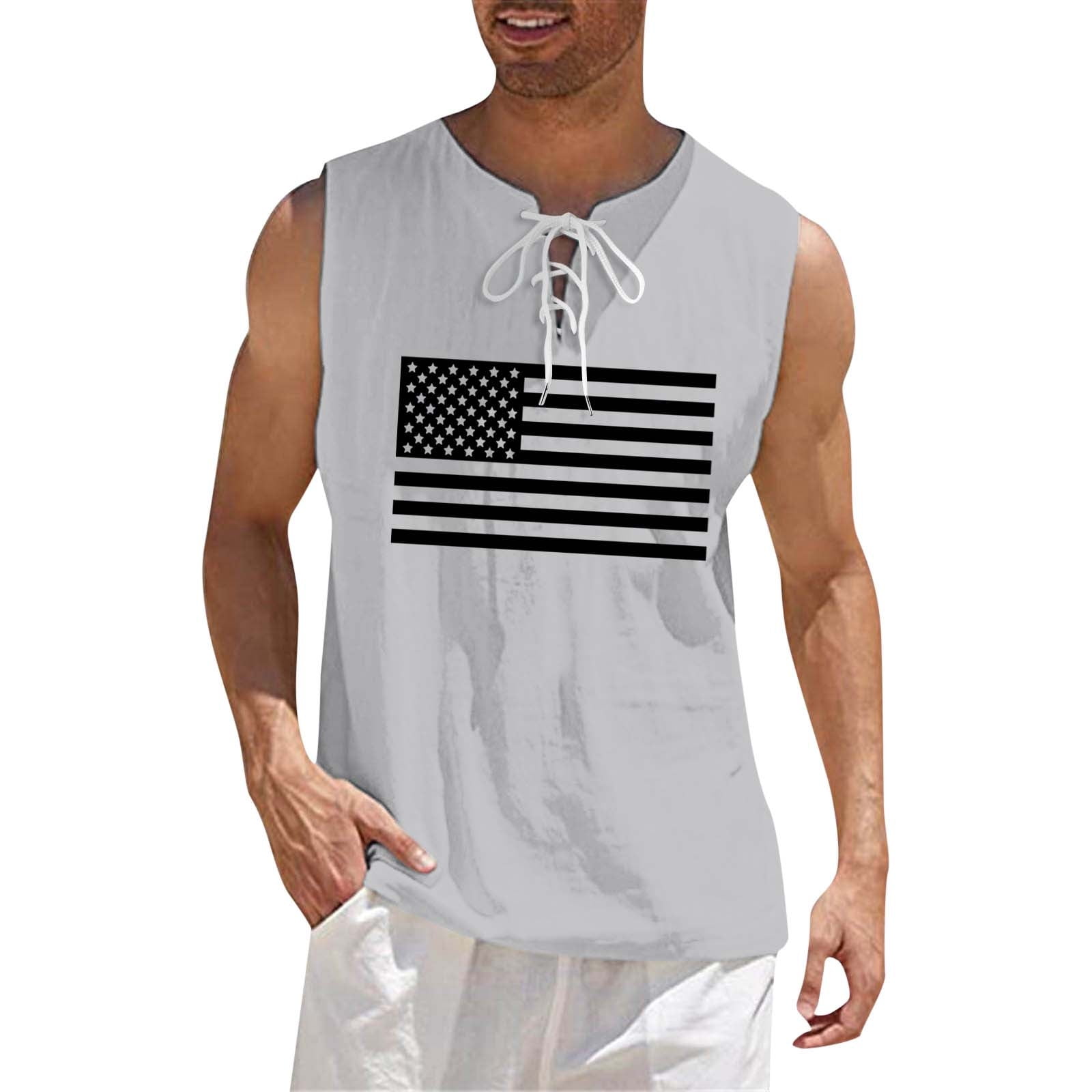 Chu Chu Mens 4Th Of July Tank Top Flag Tank Top Flag Tank Sleeveless