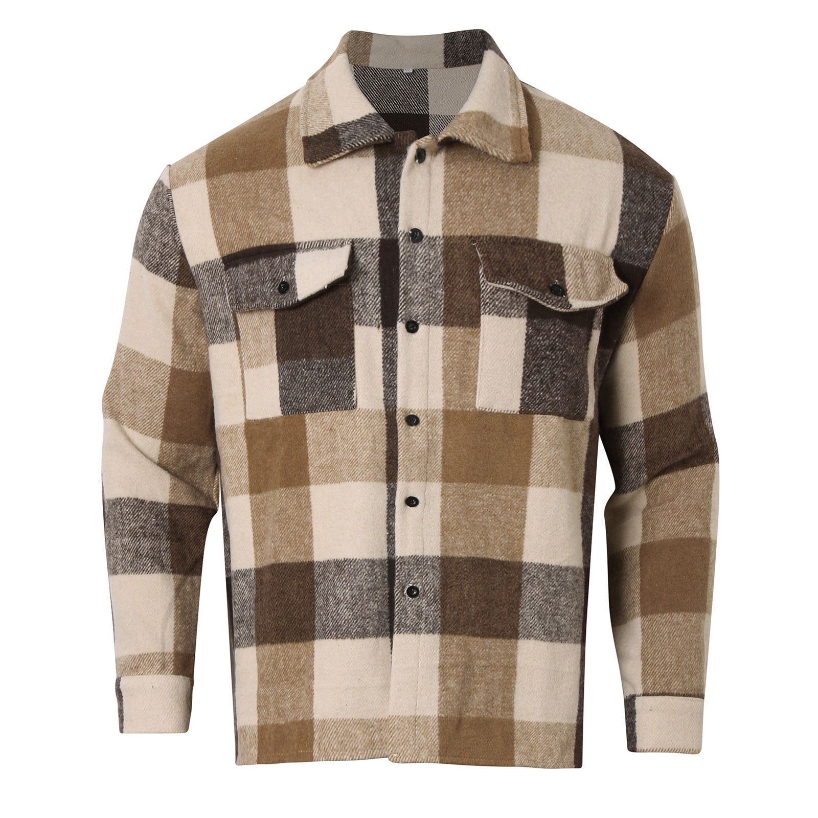 Men's Flannel Plaid Shirt - Casual Long Sleeve Button Down, Regular Fit - View #3