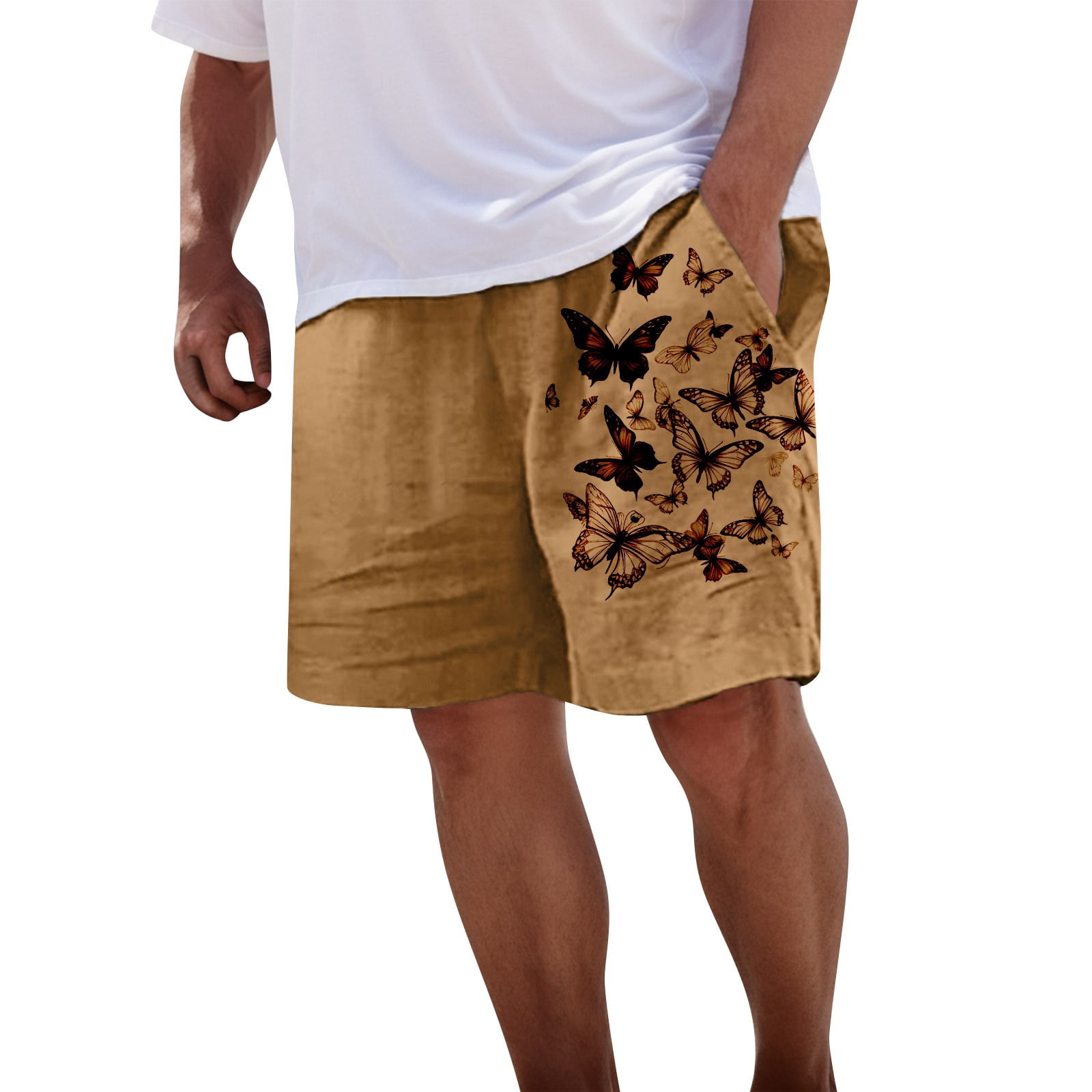 Chu Chu Mens Pull On Shorts Shorts For Men Casual Mens Flat Front