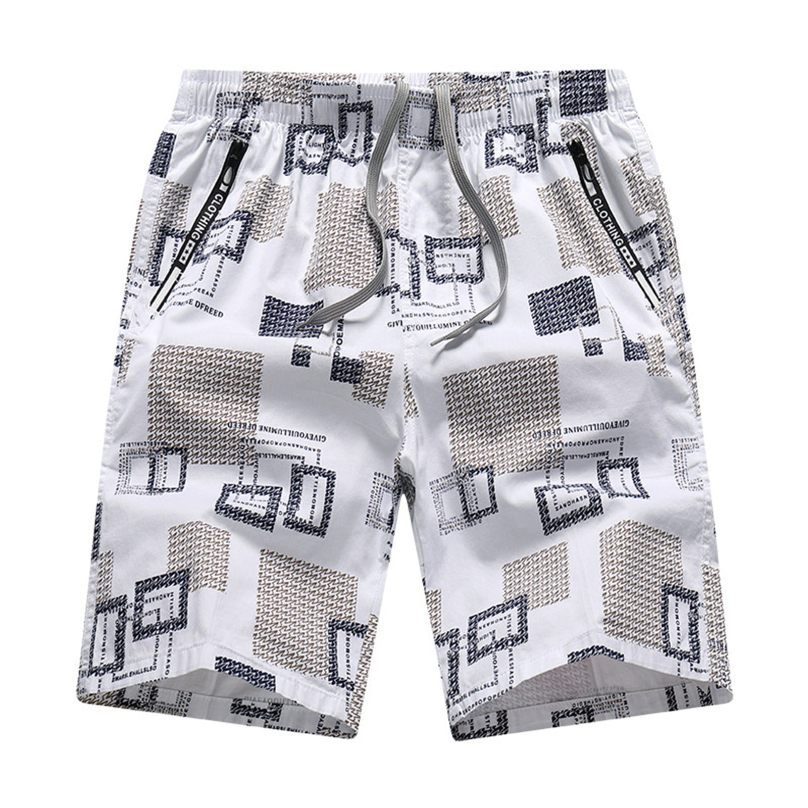 Chu Chu Mens Swim Shorts with Compression Liner Khaki Shorts for Men