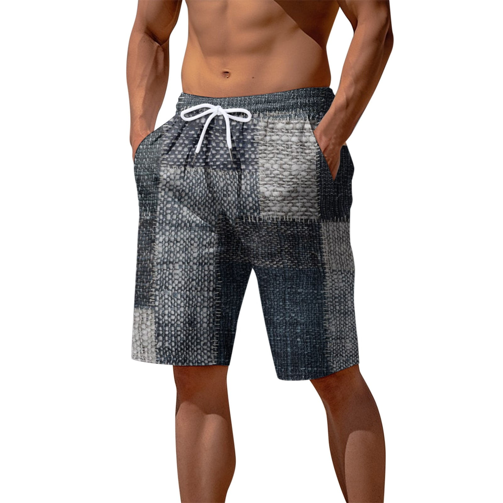 Chu Chu Mens Swim Trunks with Liner Mens Shorts Casual 7 Inch Inseam Beach Shorts for Men