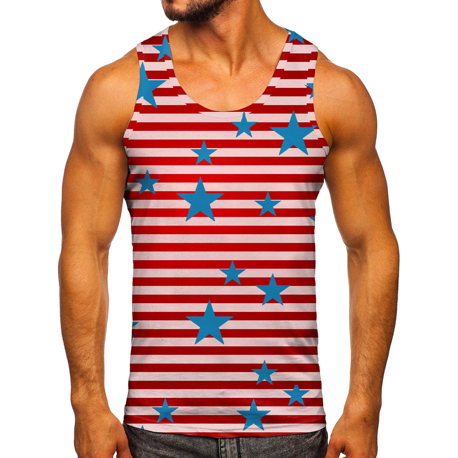 Chu Chu Patriotic Tops For Men Fourth Of July Tank Tops 4Th Of July