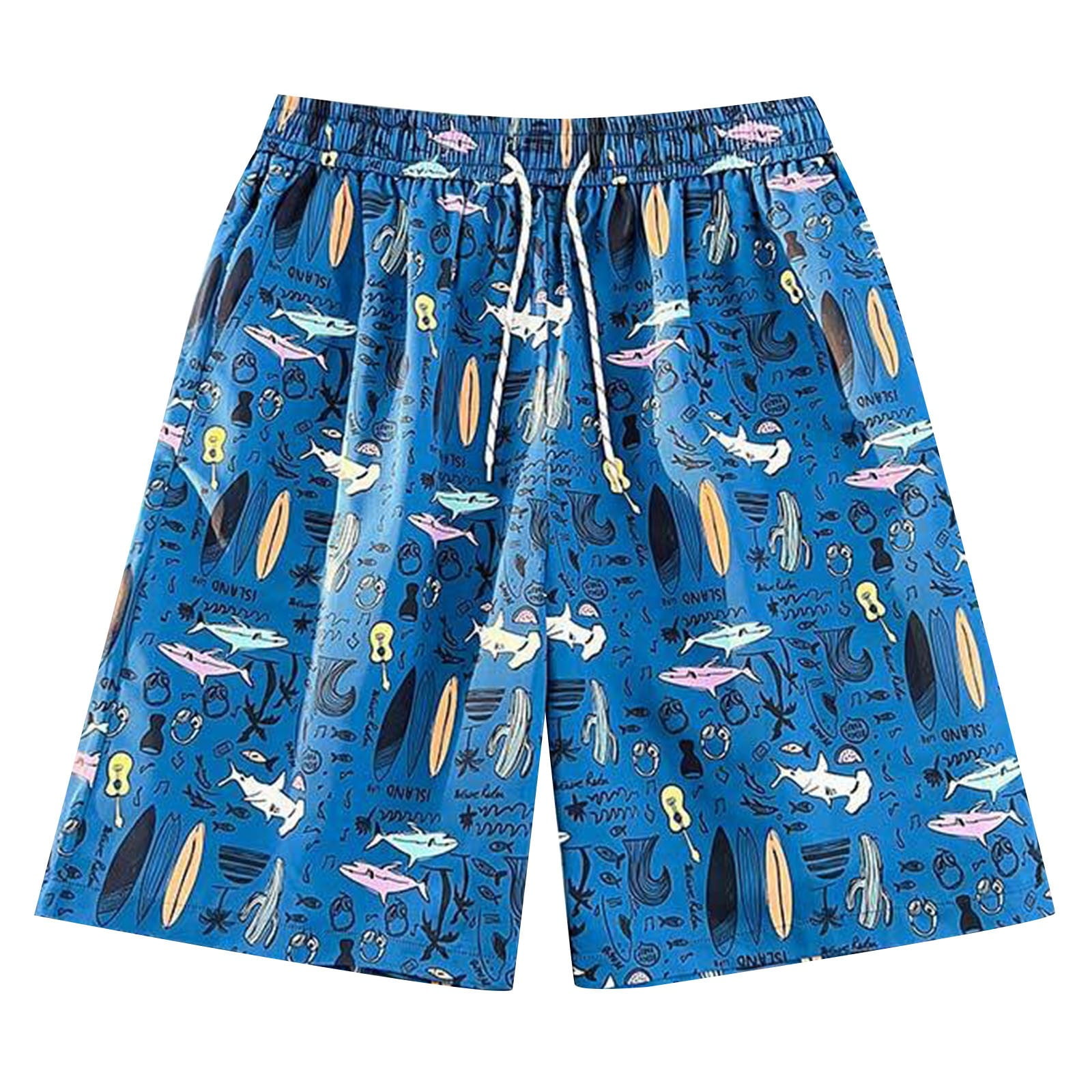 Chu Chu Swimming Shorts For Men White Beach Shorts Men Men'S Shorts