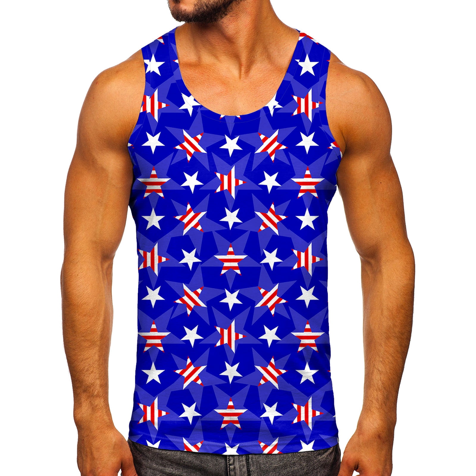 Chu Chu Tank Tops For Men Mens 4Th Of July Tank Tops Flag Tank Gifts