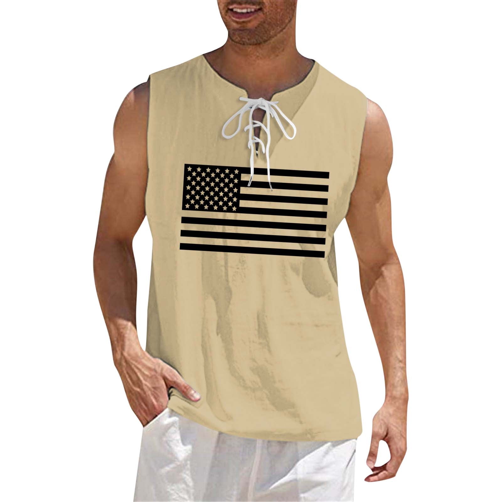 Chu Chu Under Compression Shirt Men 4Th Of July Tank Top Men Tank