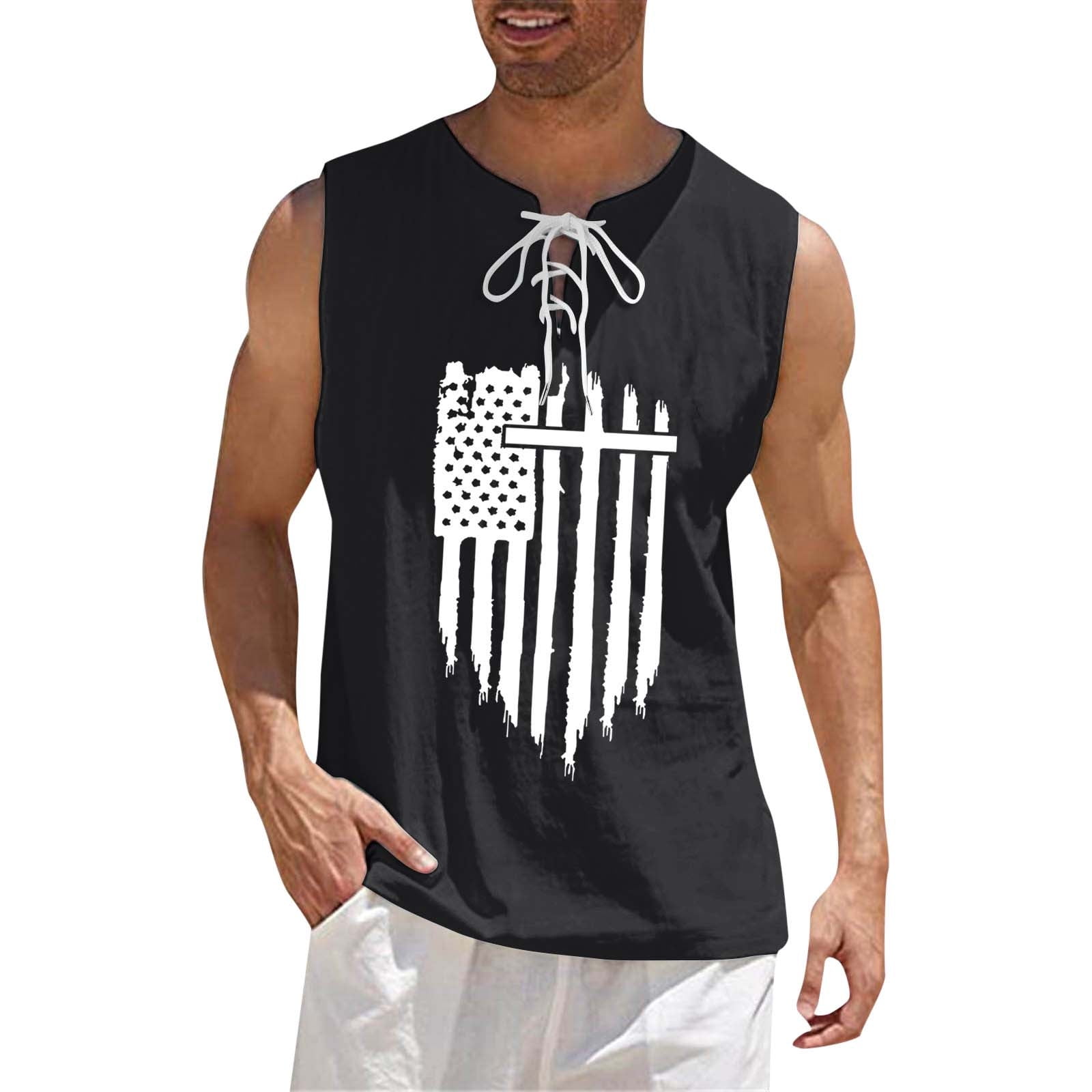 Chu Chu Workout Tops For Men - 4Th Of July Tank Tops For Men Tie Back ...