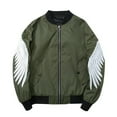 ChuChuDonRen Men's Casual Jackets Winter Embroidery Jacket Flight Coat